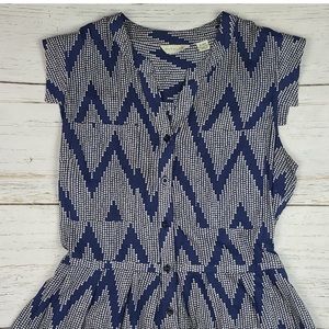 11-1-TYLHO Blue Gray Chevron Dress Size XL
